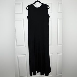 NWT C.O.Z.Y black maxi oversized sleeveless dress size small